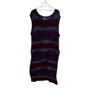 Free People Always Sunny Days Knit Sweater In Blue Size Small